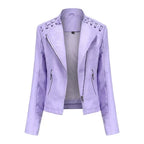 Women's Slim Leather Motorcycle Jackets 2026 - Short Biker Jacket - DanaFashionstore