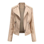 Women's Slim Leather Motorcycle Jackets 2026 - Short Biker Jacket - DanaFashionstore