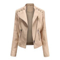 Women's Slim Leather Motorcycle Jackets 2026 - Short Biker Jacket - DanaFashionstore