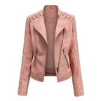 Women's Slim Leather Motorcycle Jackets 2026 - Short Biker Jacket - DanaFashionstore