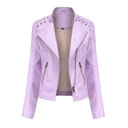Women's Slim Leather Motorcycle Jackets 2026 - Short Biker Jacket - DanaFashionstore