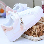 Mesh white shoes ladies fashion breathable shoes students Korean casual shoes sports shoes flat shoes womens shoes - DanaFashionstore