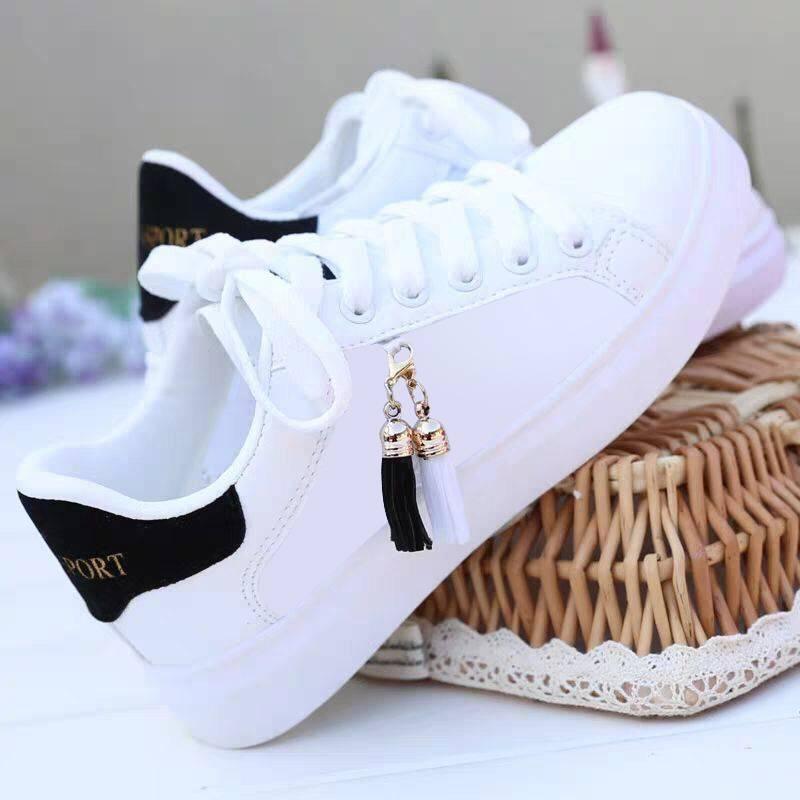 Mesh white shoes ladies fashion breathable shoes students Korean casual shoes sports shoes flat shoes womens shoes - DanaFashionstore