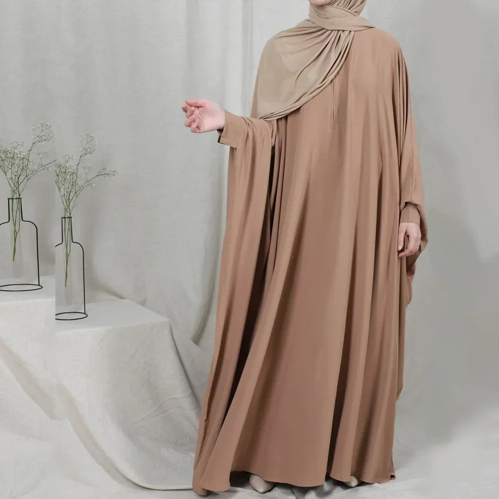Eid Hooded Muslim Hijab Dress - Prayer Jilbab Abaya Long Khimar Full Cover Ramadan Gown - DanaFashionstore