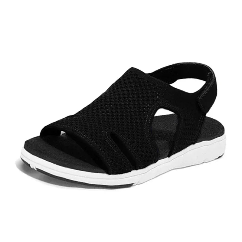 Women's Sandals Large Size Breathable Stretch Webbing Platform Sandals - DanaFashionstore