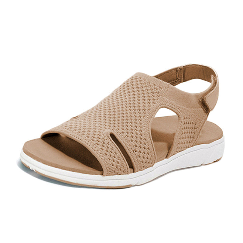 Women's Sandals Large Size Breathable Stretch Webbing Platform Sandals