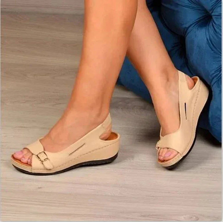 Summer Sandals Women Fashion Roman Women'S Shoes Foreign Trade Women'S Shoes Buckle Fish Mouth Beach Slope With Women'S Sandals - DanaFashionstore
