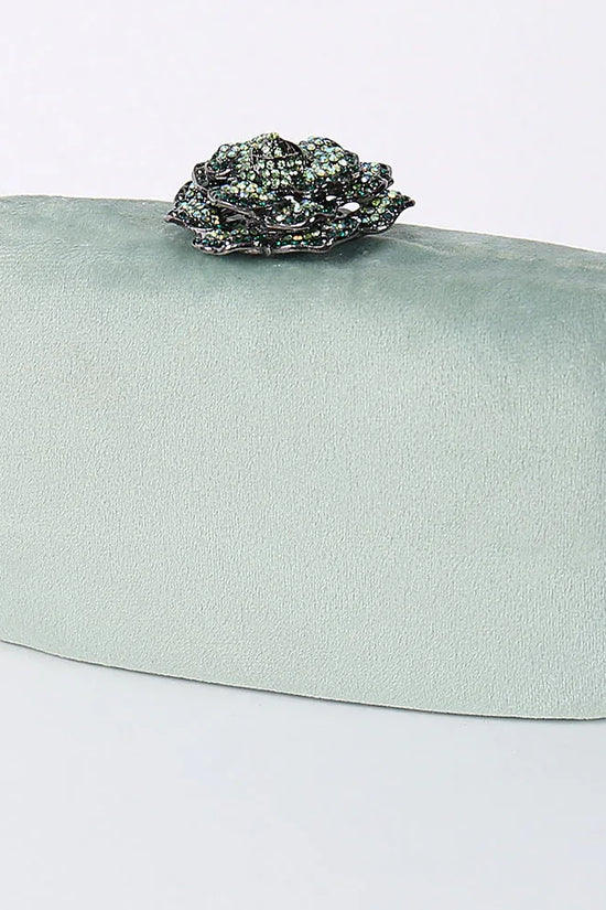 New Diamond Decoration Evening Bag PU Flannel Clutch Bag Chain Satchel Banquet Dress Bag Party Evening Gift Bag Evening Bag - DanaFashionstore