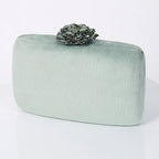 New Diamond Decoration Evening Bag PU Flannel Clutch Bag Chain Satchel Banquet Dress Bag Party Evening Gift Bag Evening Bag - DanaFashionstore