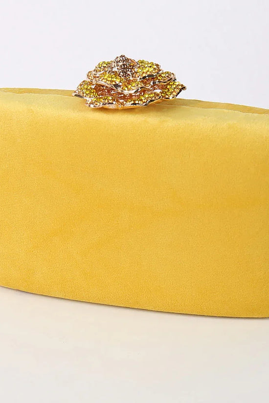 New Diamond Decoration Evening Bag PU Flannel Clutch Bag Chain Satchel Banquet Dress Bag Party Evening Gift Bag Evening Bag - DanaFashionstore