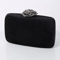New Diamond Decoration Evening Bag PU Flannel Clutch Bag Chain Satchel Banquet Dress Bag Party Evening Gift Bag Evening Bag - DanaFashionstore