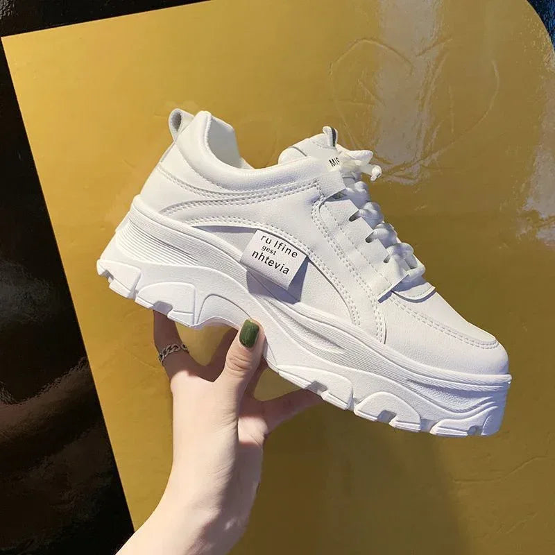 Daddy Shoes Women'S New Year Spring And Autumn Thick Bottom Summer Breathable Mesh Small White Shoes Ins Single Shoes - DanaFashionstore