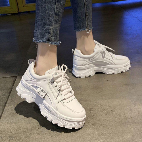 Daddy Shoes Women'S New Year Spring And Autumn Thick Bottom Summer Breathable Mesh Small White Shoes Ins Single Shoes - DanaFashionstore