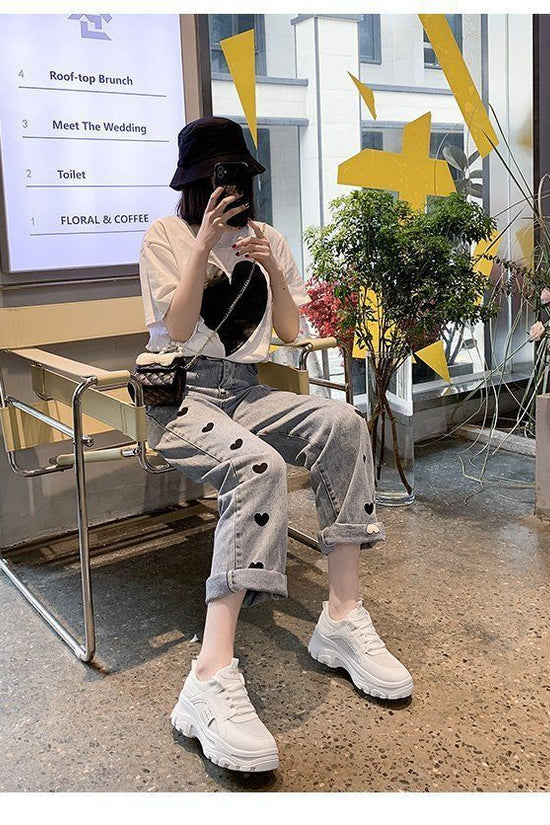 Daddy Shoes Women'S New Year Spring And Autumn Thick Bottom Summer Breathable Mesh Small White Shoes Ins Single Shoes