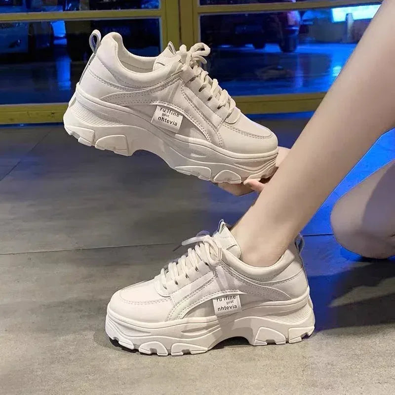 Daddy Shoes Women'S New Year Spring And Autumn Thick Bottom Summer Breathable Mesh Small White Shoes Ins Single Shoes - DanaFashionstore