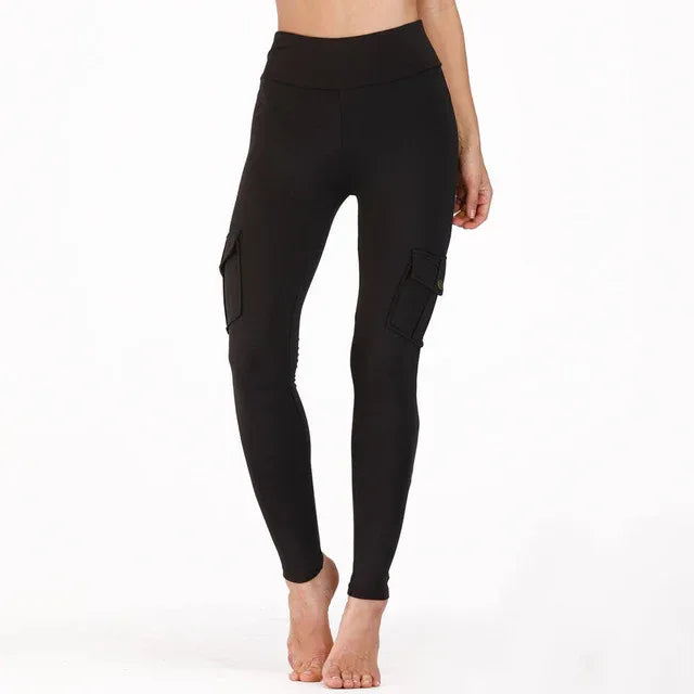 Net Red Pocket Fitness Pants Women Stretch Tight Sexy Sports Pants - DanaFashionstore
