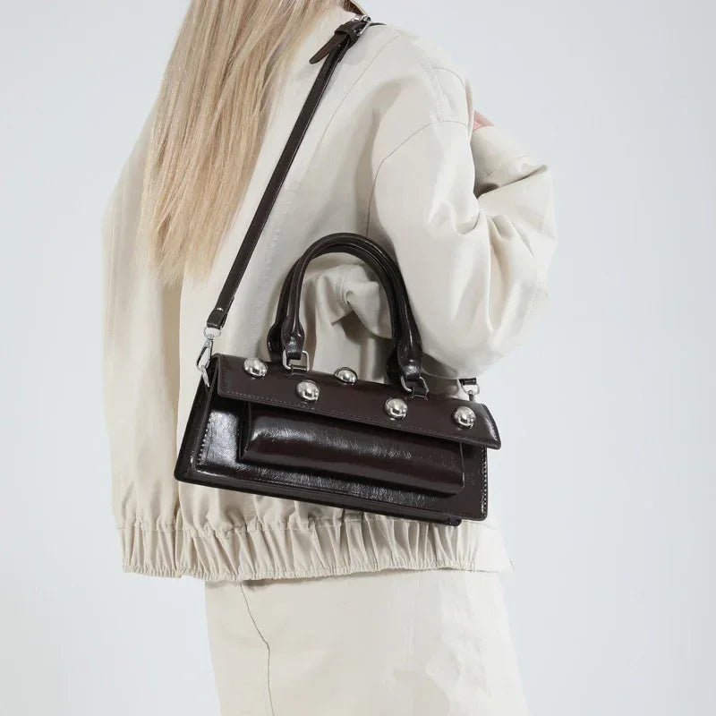 Fashion Rivet Handbag Women's Shoulder Messenger Tote Bag - DanaFashionstore
