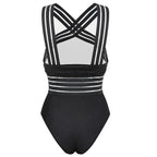 Swimsuit Bikini High Waist Leopard Print Stitching Bikini Ladies Swimsuit One-Piece - DanaFashionstore