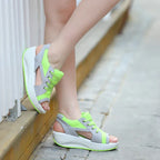 Cake-Soled Sandals, Thick-Soled Wedges, Breathable Swaying Shoes, Mesh Shoes, Casual Women'S Shoes - DanaFashionstore