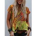 Summer Popular Color Printing Round Neck Short Sleeve T-Shirt - DanaFashionstore
