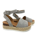 Spot Wish Amazon New Summer European And American Foreign Trade Hemp Rope Slope With Thick Bottom Large Size Fish Mouth Sandals Women - DanaFashionstore