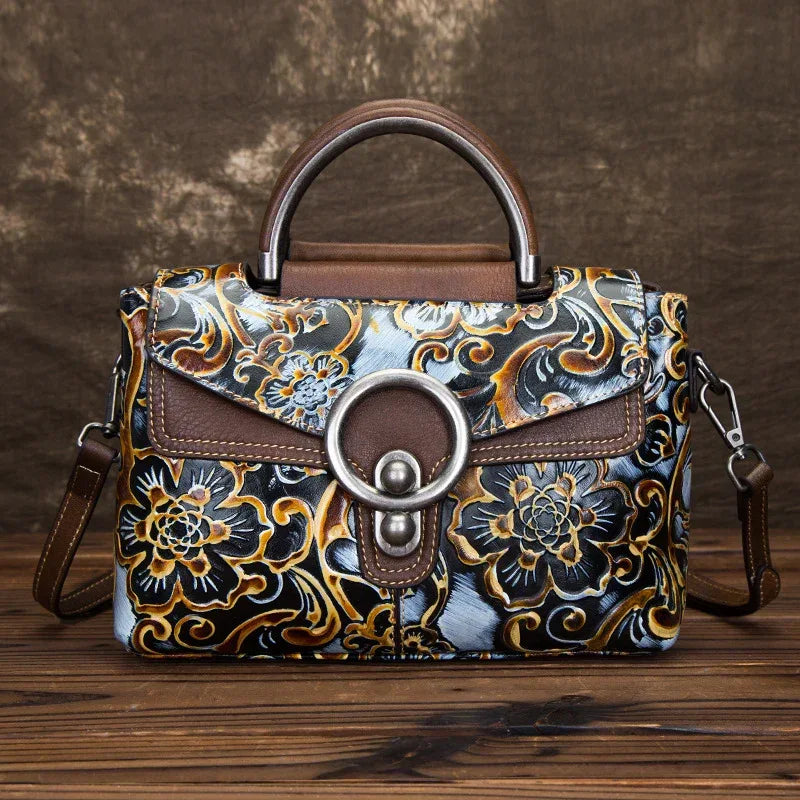 Cowhide Retro Clan Style Female Bag - DanaFashionstore