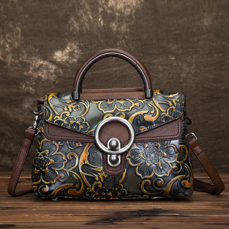 Cowhide Retro Clan Style Female Bag - DanaFashionstore