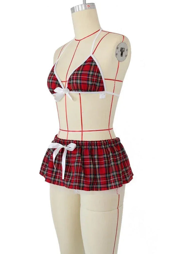 3PC Women Sexy Bow Underwear Pajamas Lingerie Uniform - DanaFashionstore