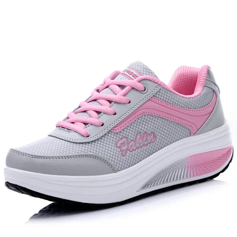Thick-Soled Increased Leather Breathable Sneakers - DanaFashionstore