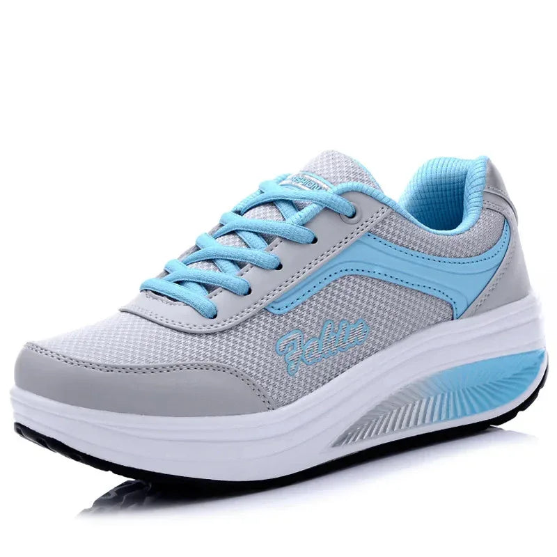 Thick-Soled Increased Leather Breathable Sneakers - DanaFashionstore