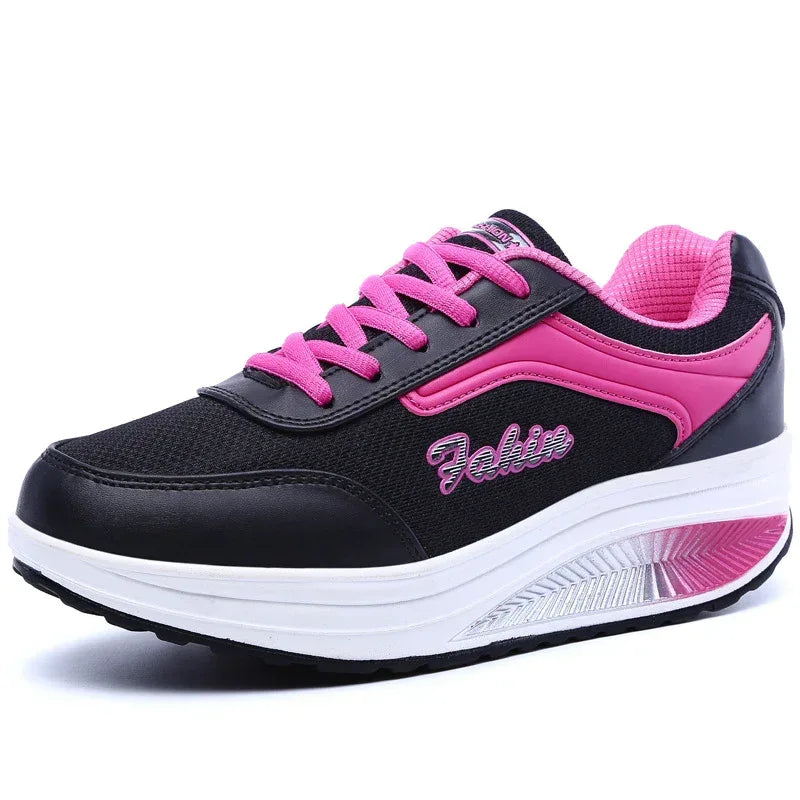 Thick-Soled Increased Leather Breathable Sneakers - DanaFashionstore