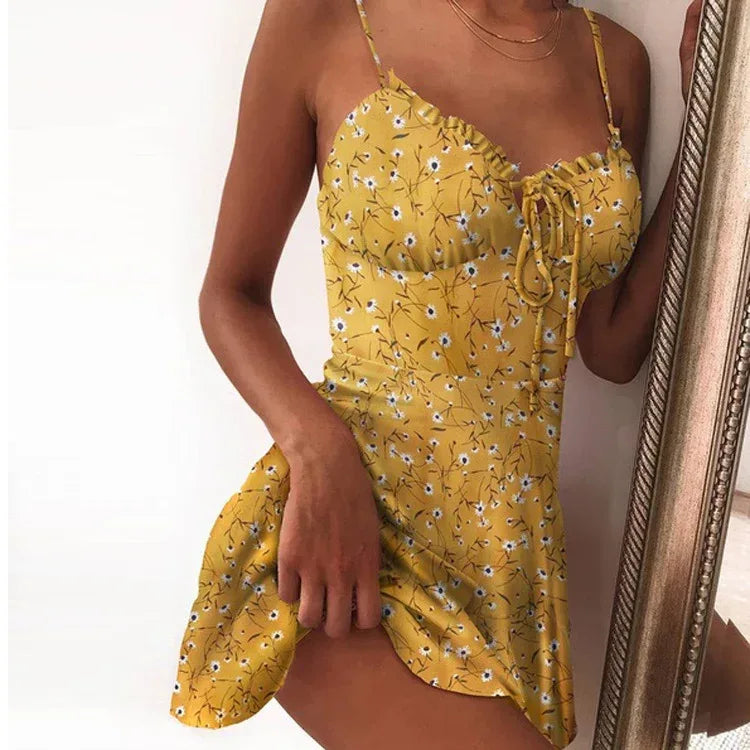 Floral Mini Camisole Dress Women 2026 - Summer Sleeveless Dress - DanaFashionstore