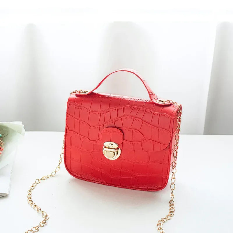 Women Small Crossbody Bag Classic Pattern Shoulder Handbags Lightweight Chain Strap Messenger Purse - DanaFashionstore