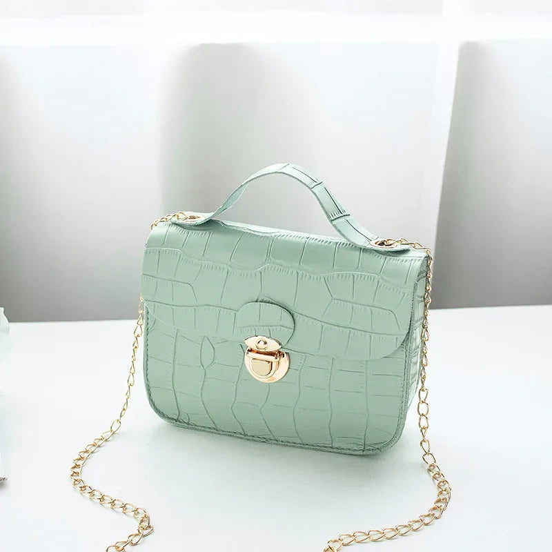 Women Small Crossbody Bag Classic Pattern Shoulder Handbags Lightweight Chain Strap Messenger Purse - DanaFashionstore