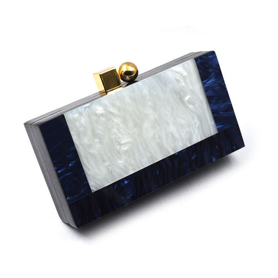 Shell Acrylic Stitching Messenger Dinner Bag Chain One Shoulder Clutch Female Bag - Dana Fashion