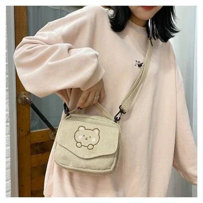 Korea Ins Vintage Bear Girl Messenger Bag - DanaFashionstore