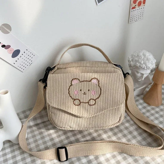 Korea Ins Vintage Bear Girl Messenger Bag - DanaFashionstore
