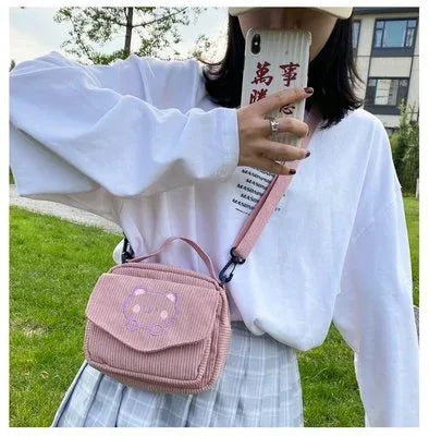 Korea Ins Vintage Bear Girl Messenger Bag - DanaFashionstore