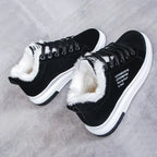 Little Girl Plus Plush Warm Winter Shoes New Winter Junior High School Students Leather Leisure Casual Flat Bottom Leisure 2 - DanaFashionstore
