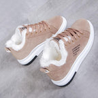 Little Girl Plus Plush Warm Winter Shoes New Winter Junior High School Students Leather Leisure Casual Flat Bottom Leisure 2 - DanaFashionstore