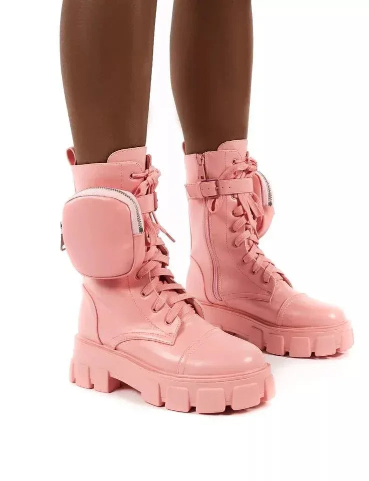 Martin Boots Women's Winter Shoes Deep Mouth New Casual Warm And Velvet High-Top Ankle Boots - DanaFashionstore