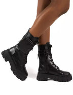 Martin Boots Women's Winter Shoes Deep Mouth New Casual Warm And Velvet High-Top Ankle Boots - DanaFashionstore