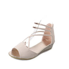 Summer New Sandals Fashion Korean Style Comfortable Strap Solid Color Fish Mouth Low Heel Sandals - DanaFashionstore