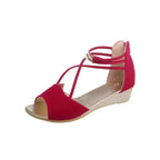 Summer New Sandals Fashion Korean Style Comfortable Strap Solid Color Fish Mouth Low Heel Sandals - DanaFashionstore