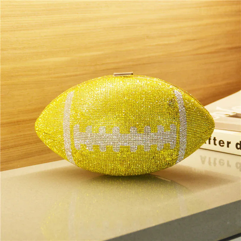 Rugby rubber diamond ball party banquet bag evening bag - DanaFashionstore