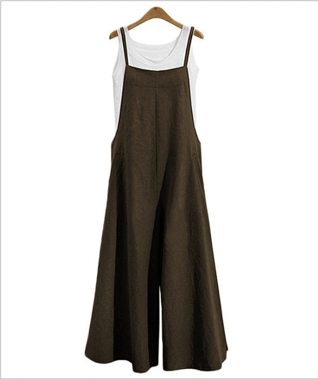 Loose One-Piece Wide-Leg Pants Casual Jumpsuit
