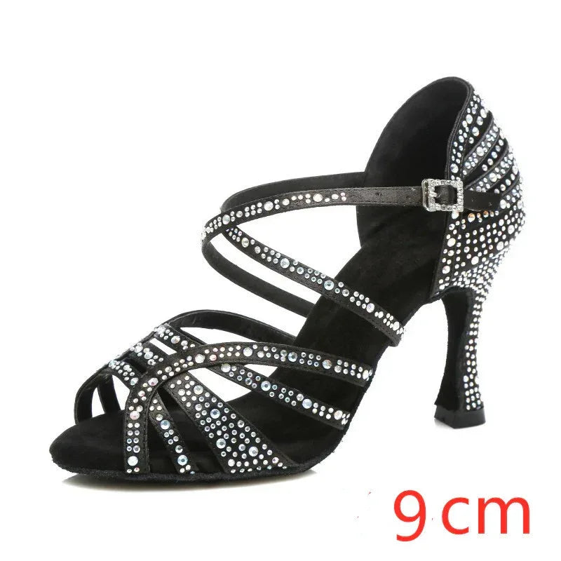 Silver high-heeled Latin dance shoes - DanaFashionstore