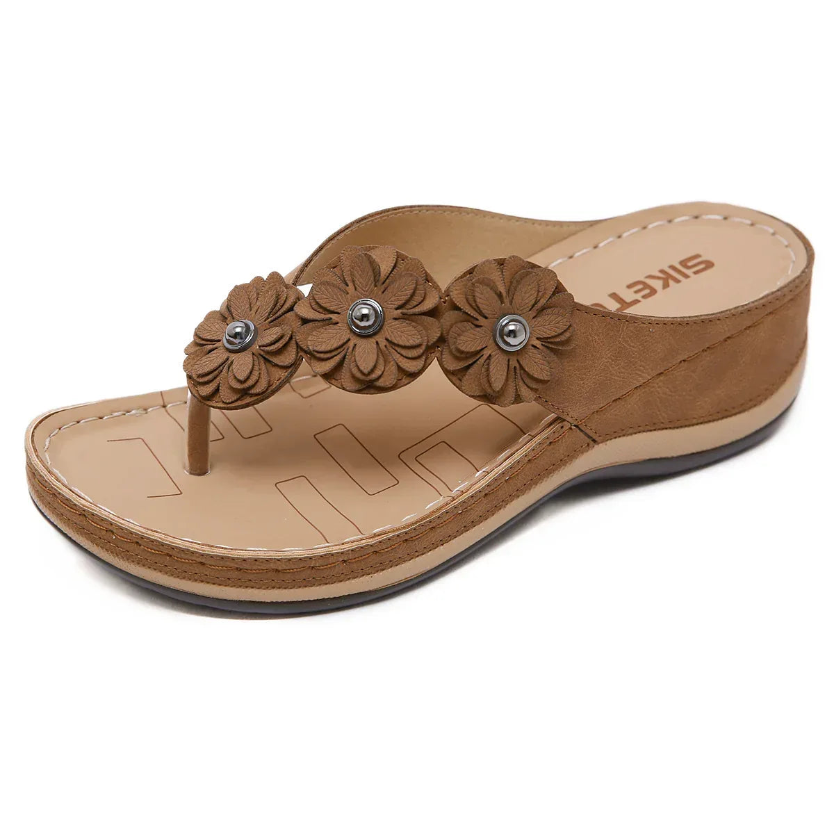 Flowers Sandals Women Retro Style Wedges Shoes Outdoor Beach Shoes Summer - DanaFashionstore