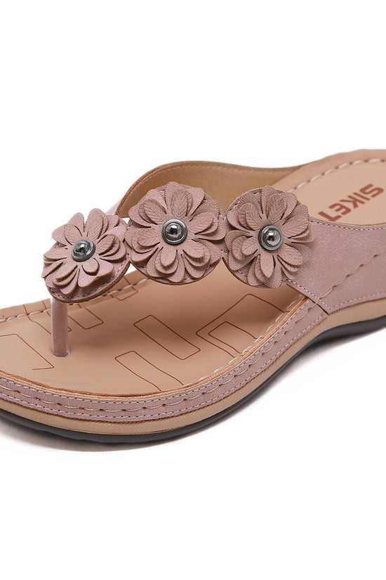 Flowers Sandals Women Retro Style Wedges Shoes Outdoor Beach Shoes Summer