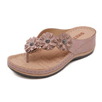 Flowers Sandals Women Retro Style Wedges Shoes Outdoor Beach Shoes Summer - DanaFashionstore